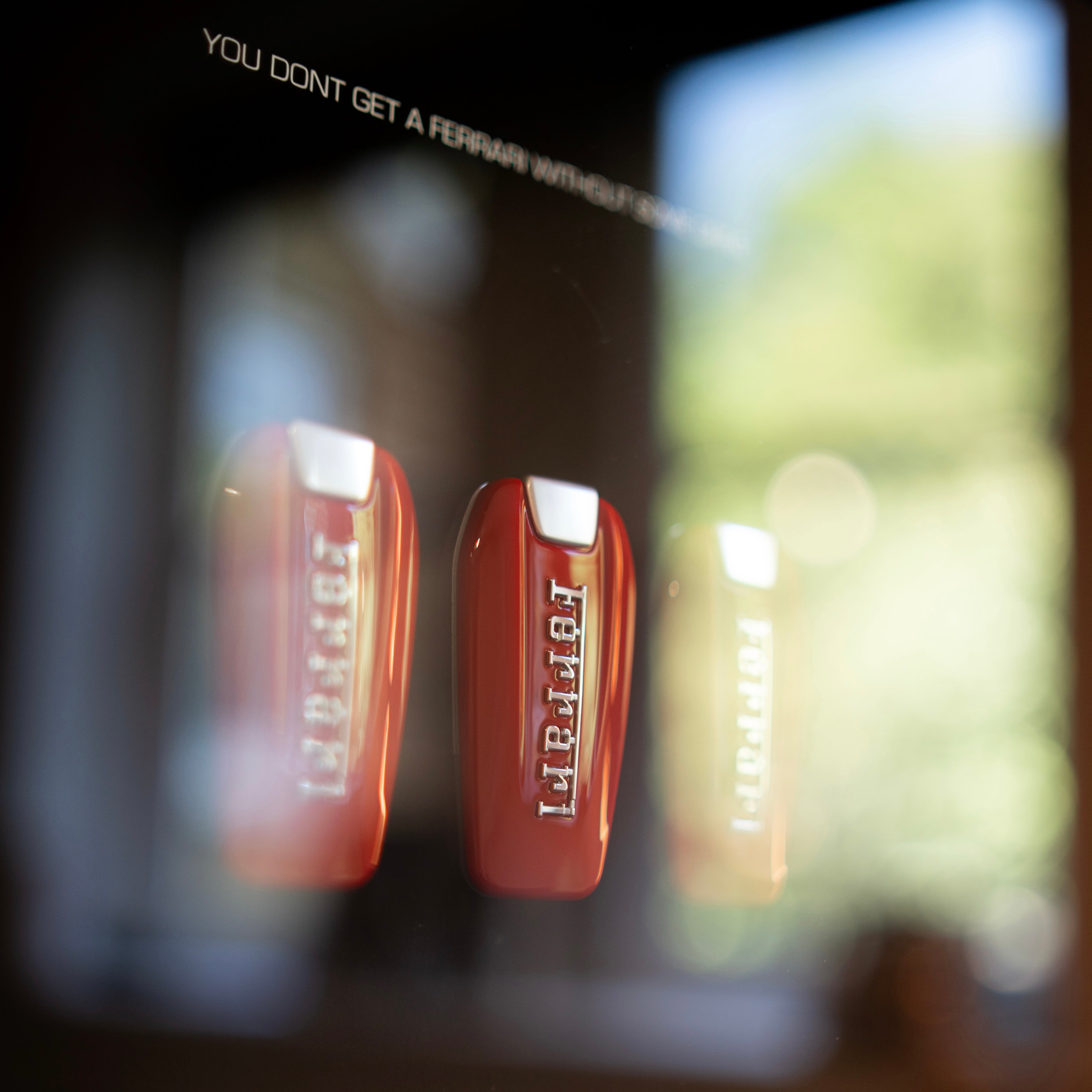 The Drive Frame Ferrari packaging detail showing Apart Studio branded unboxing experience