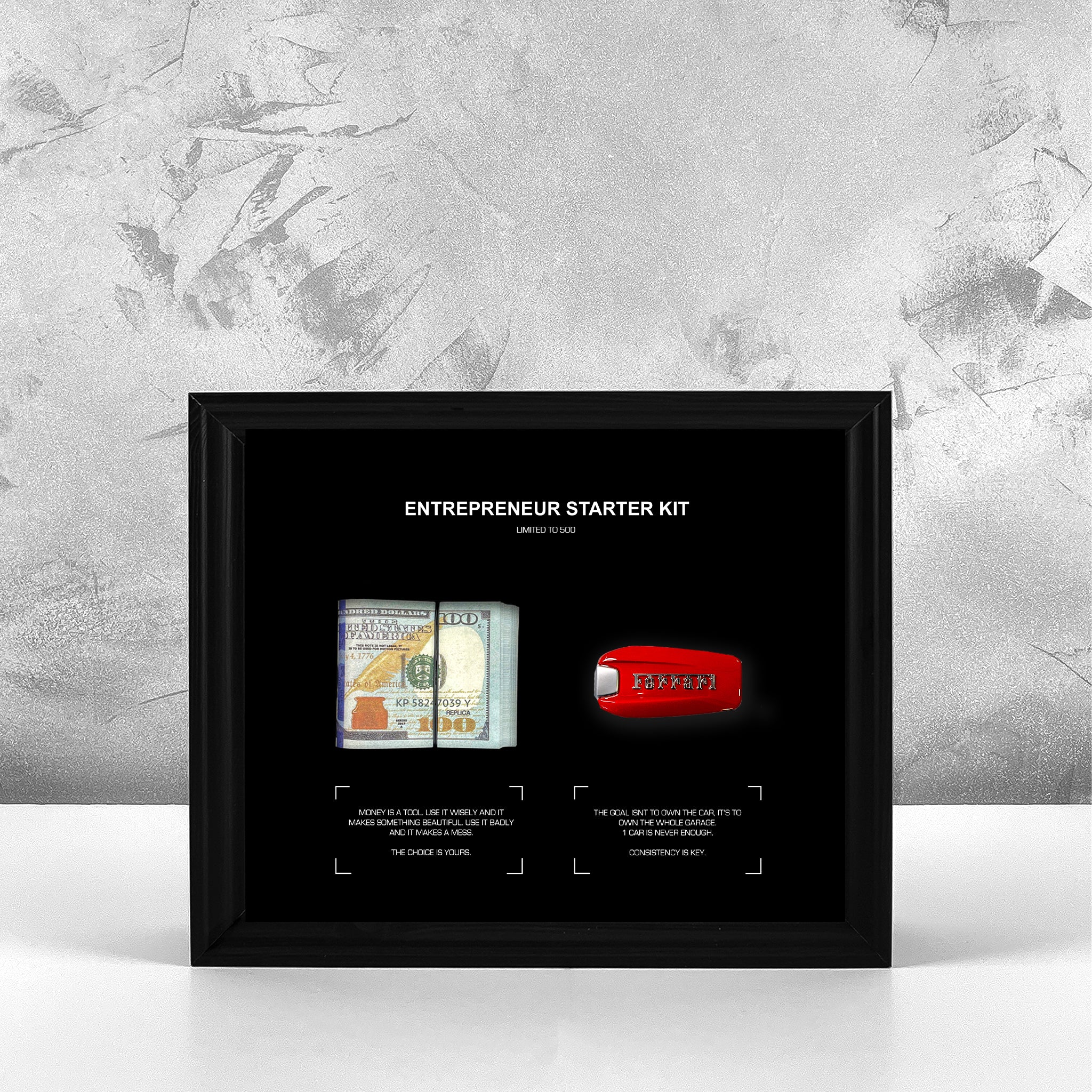 Entrepreneur Starter Kit Ferrari packaging and unboxing experience, luxury gift bundle by Apart Studio