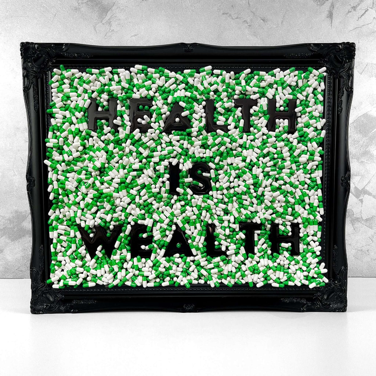 Health Is Wealth Pill Frame - Apart studio