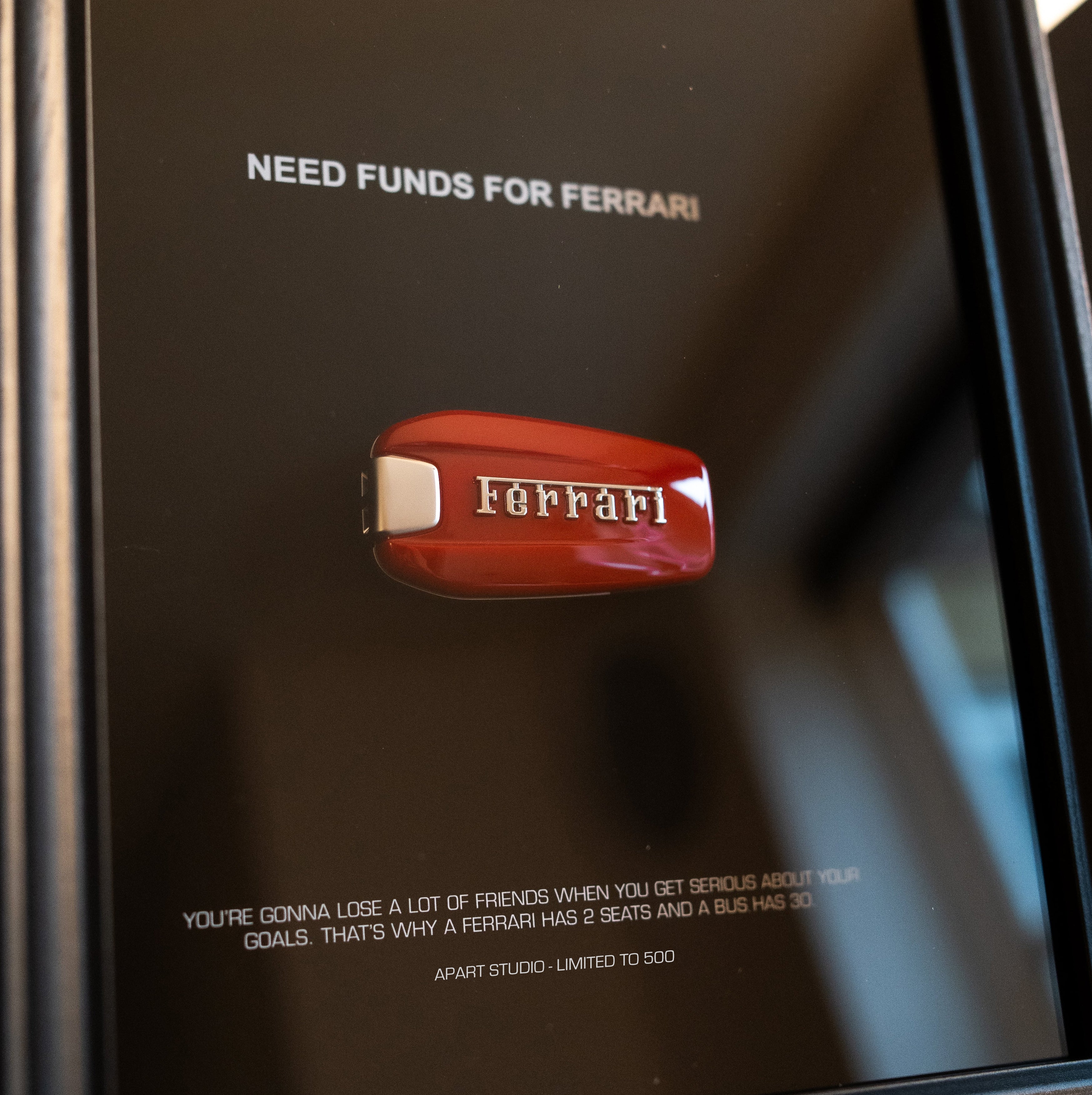 Need Funds For Ferrari Frame - Apart Studio