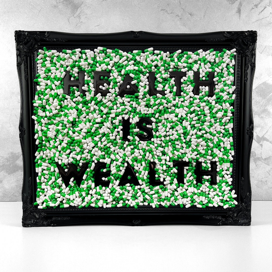 Health Is Wealth Pill Frame - Apart studio